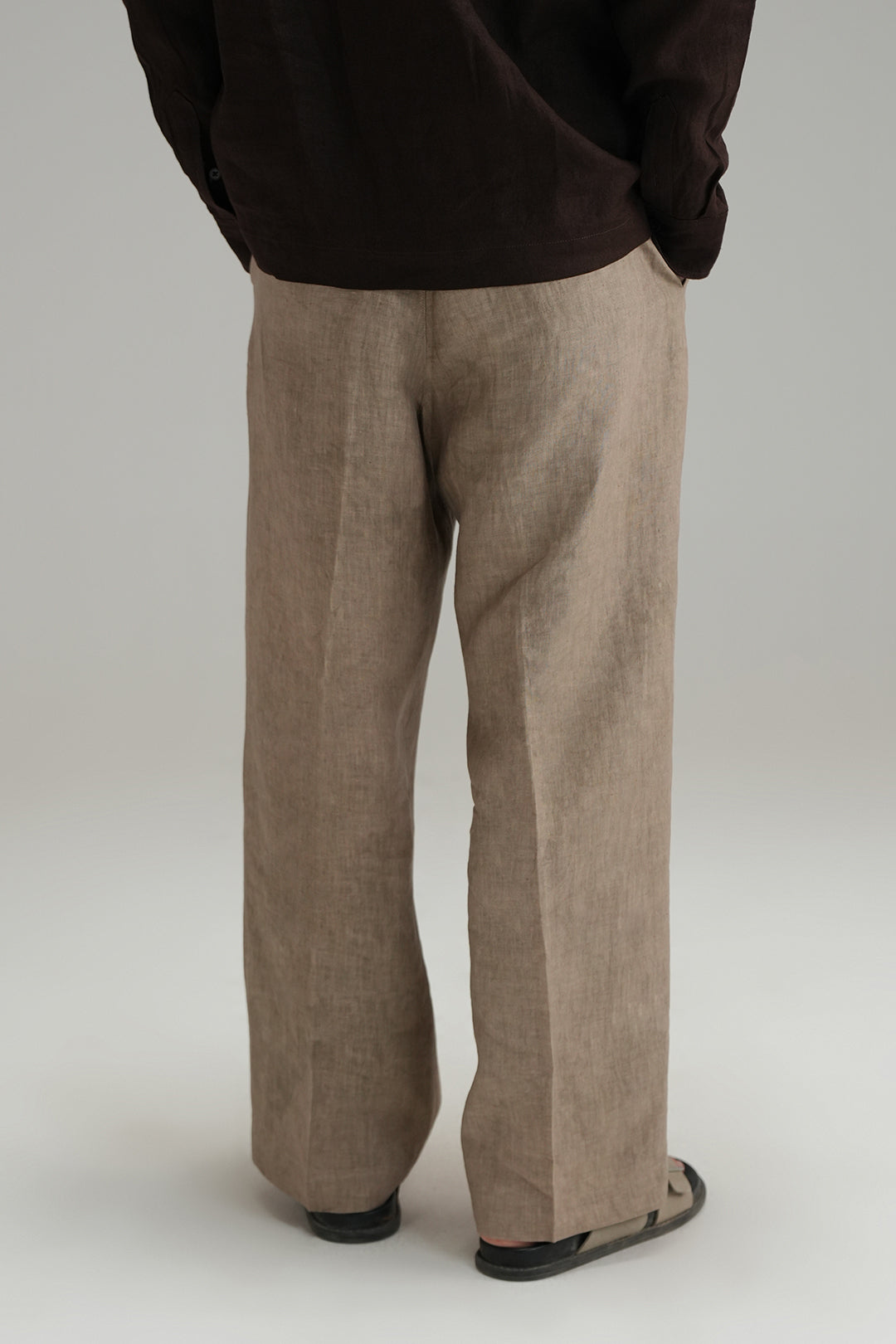 Tailored Linen Pants - Oat
