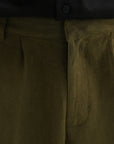Tailored Linen Pants - Olive