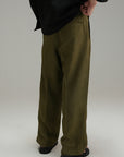 Tailored Linen Pants - Olive