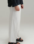 Tailored Linen Pants - Ivory
