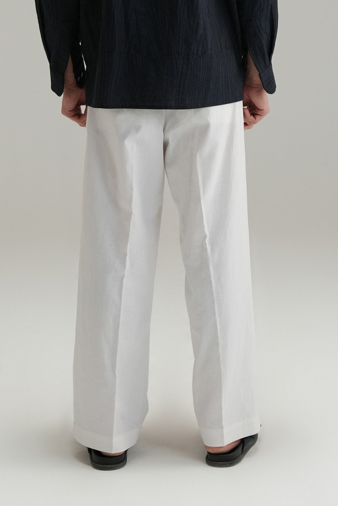 Tailored Linen Pants - Ivory