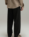 Tailored Linen Pants - Black