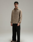 Tailored Linen Pants - Black