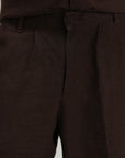 Tailored Linen Pants - Mocha