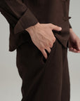 Tailored Linen Pants - Mocha