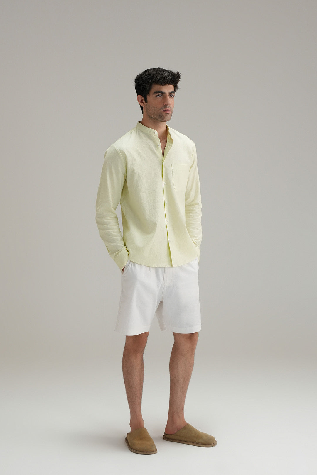 Linen Shorts - Ivory