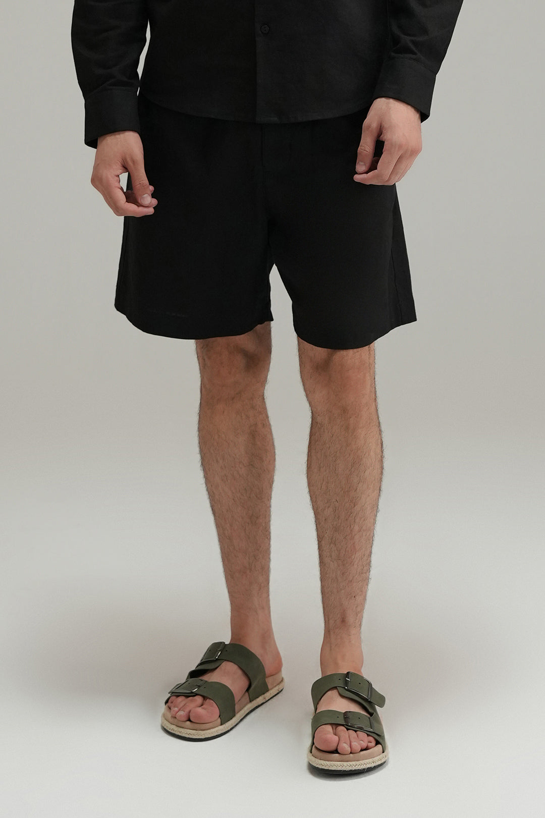 Linen Shorts - Black