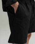 Linen Shorts - Black