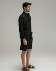 Linen Shorts - Black