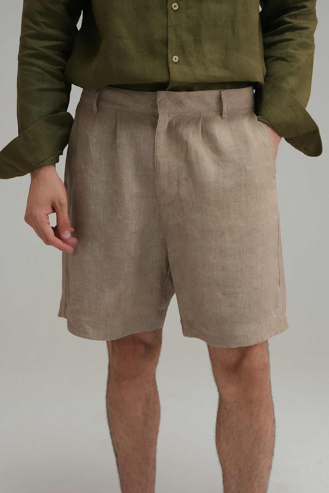 Linen Shorts - Oat