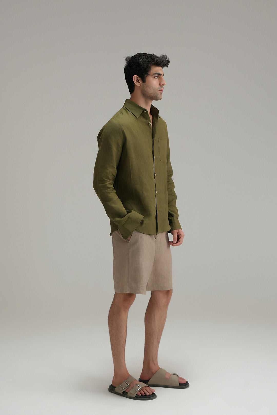Linen Shorts - Oat