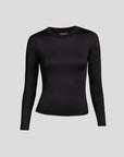 Black snug fit tee L/S