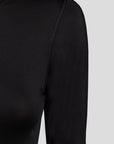 Black snug fit tee L/S