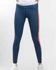 Side stripe seamless tights