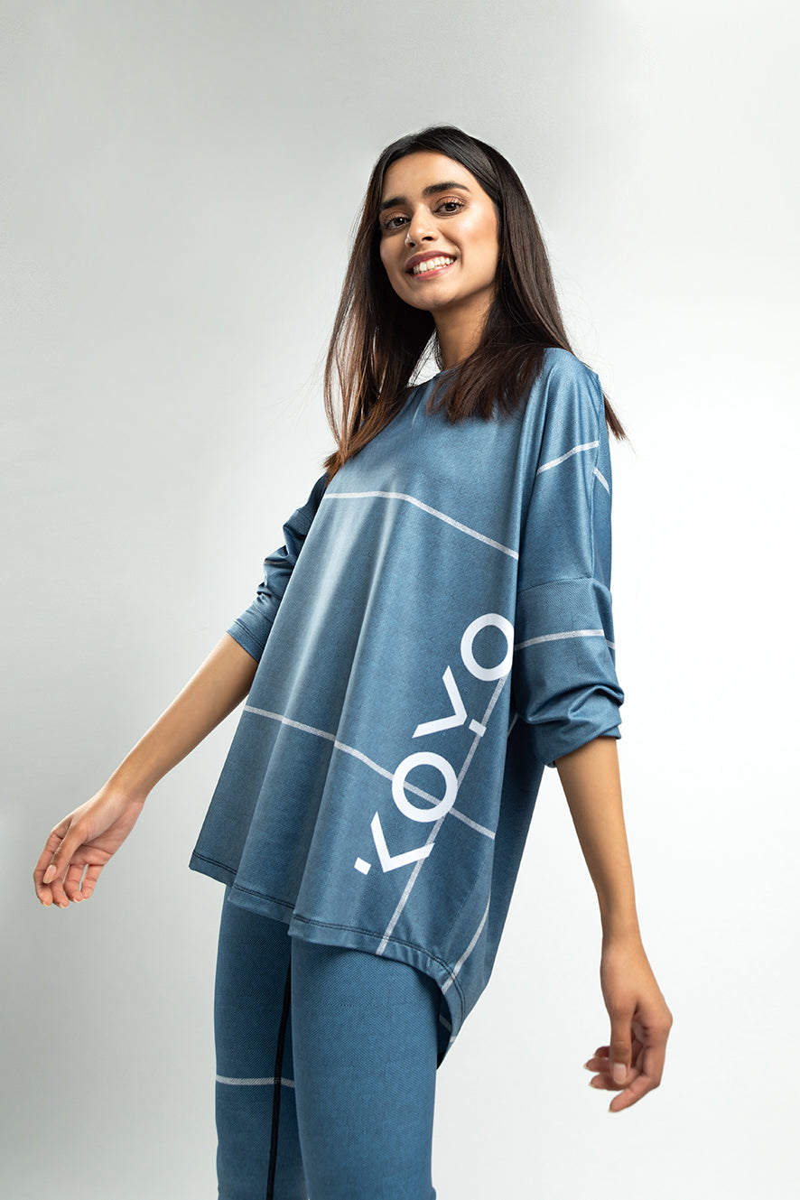 Meshtex Drop Shoulder Tee L/S