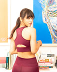 Maroon High Support Bra