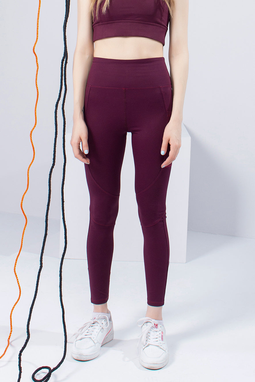 Maroon Body Sculpt Tights