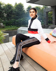 Mock Neck Color Block Top