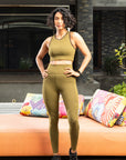 Olive Green High Support Bra