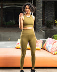 Olive Green High Support Bra
