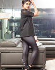 Black Mesh Raglan Tee