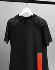 Black Mesh Raglan Tee