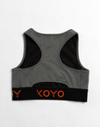 Grey Medium Support Logo Bra