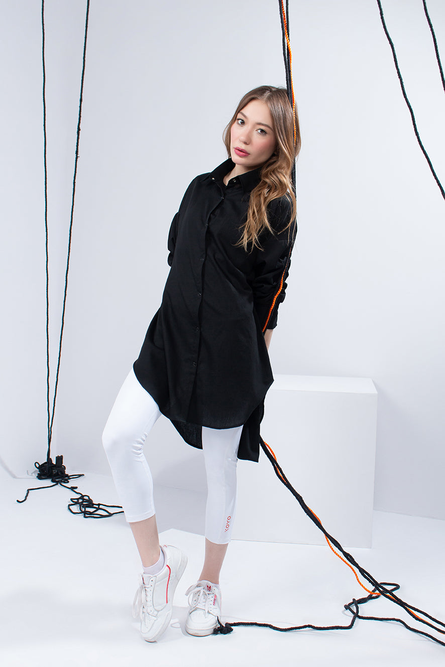 BLACK BUTTON DOWN SHIRT