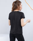 Drop shoulder Tee Black