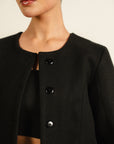 Cropped Jacket - Black