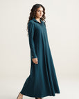 Polo Knit Dress - Teal