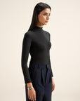 Mock Neck Bodysuit - Black