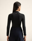 Mock Neck Bodysuit - Black