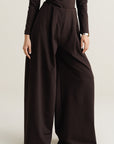 Flared Knitted Pants - Mocha