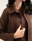 Suede Overcoat - Cocoa