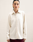 Suede Overshirt - White