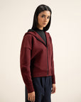 FormSoft Baggy Zip-Up - Wine Red