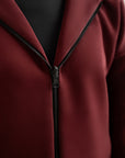 FormSoft Baggy Zip-Up - Wine Red
