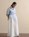 Origami Poplin Top - Powder Blue
