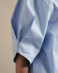Origami Poplin Top - Powder Blue