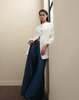 Asymmetric Wrap Jacket - Ivory