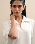 Polo Knit Dress - Ivory