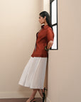 Silk Button Down - Rust