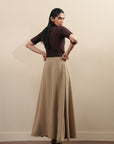 Quarter Zip Body Suit - Mocha