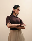 Quarter Zip Body Suit - Mocha
