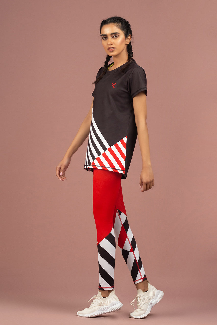 Block Stripe tights
