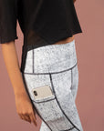 Textured print tech tights