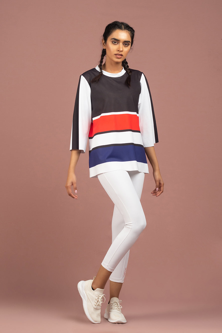 Color Block Athleisure Top