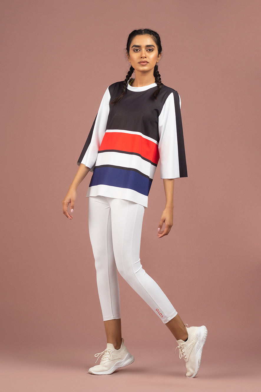 Color Block Athleisure Top