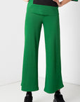 Rib Flared Pants Green
